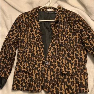 Cheetah print blazer